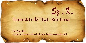 Szentkirályi Korinna névjegykártya